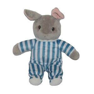 Kohls Cares Goodnight Moon Gray Bunny Rabbit Pajamas Plush Stuffed Animal 13"